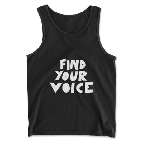 Find Your Voice Tank Top (Blue/Red/Black/Grey)