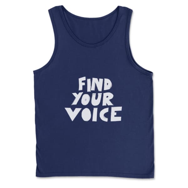 Find Your Voice Tank Top (Blue/Red/Black/Grey)